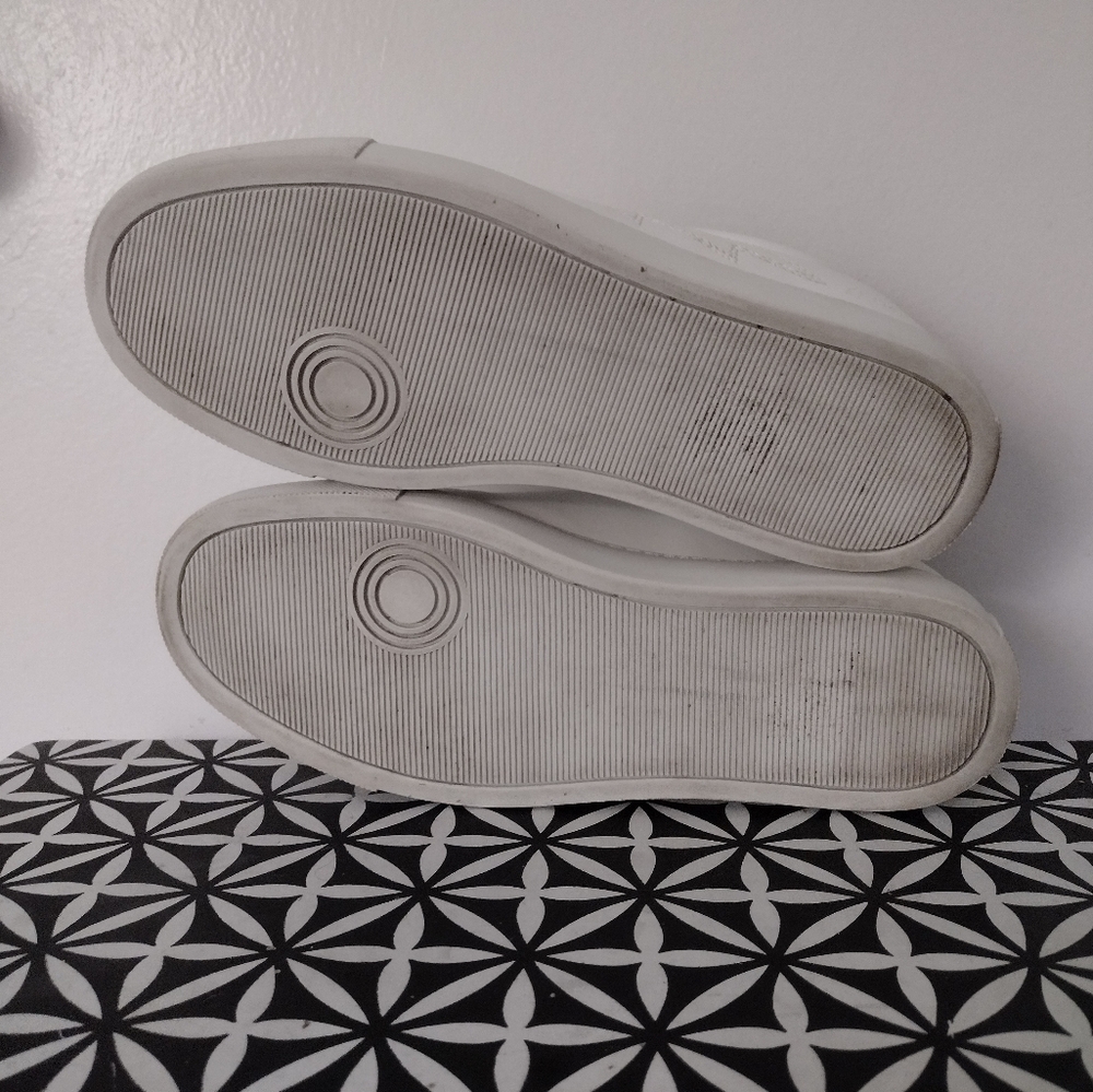 Zadig & Voltaire 'La Flash' White Leather/Leopard Trainers - Picture 6 of 7